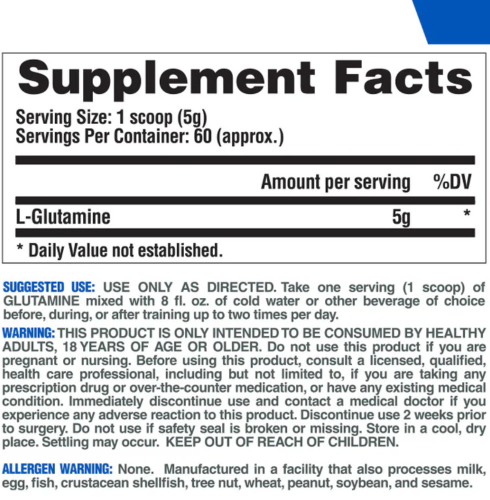 Evogen Glutamine 60 servicios